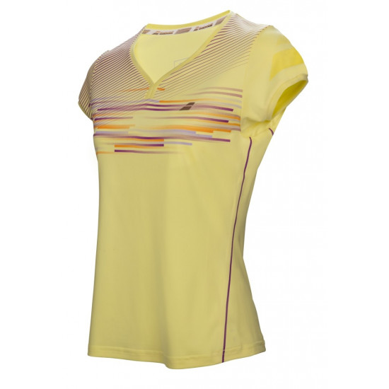 PERF CAP SLEEVE TOP yellow