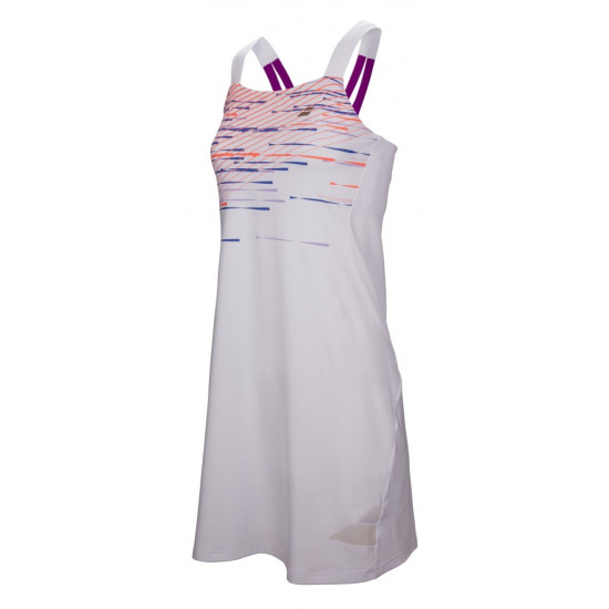 PERF STRAP DRESS white