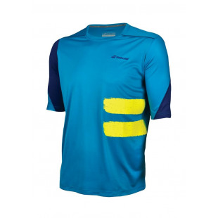 COMPRESSION TEE mosaic blue