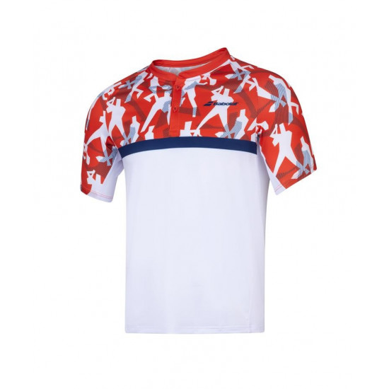 COMPETE POLO white/pumpkin