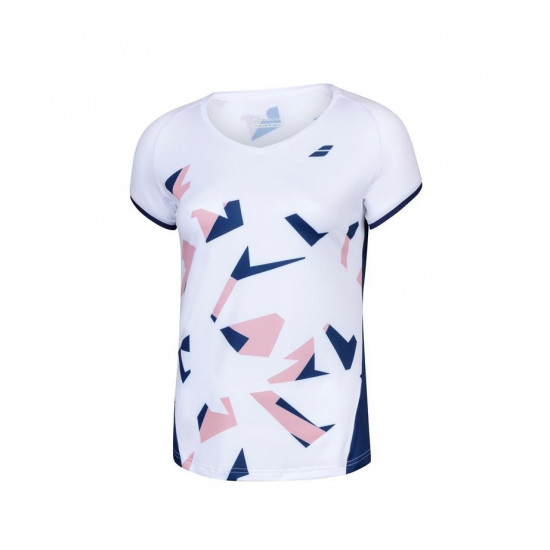 COMPETE CAP SLEEVE TOP white/es.blue