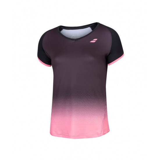 COMPETE CAP SLEEVE TOP black/pink